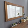 Hanah Home Espejo de Madera Maciza de Pino Color Nogal